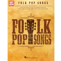 Folk Pop Songs - for Easy Guitar with Notes & Tab