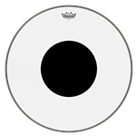 22" Controlled Sound Clear Black Dot Bass Drumhead - Top Black Dot