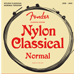 Fender 0730130400 Nylon Acoustic Strings, 130 Clear/Silver, Ball End, Gauges .028-.043, (6)