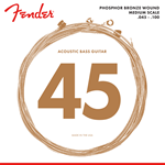 Fender 0737060400 7060 Acoustic Bass Strings, Phosphor Bronze, .45-.100 Gauges, (4)