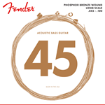 Fender 0738060400 8060 Acoustic Bass Strings, Phosphor Bronze, Long Scale, .45-.100 Gauges, (4)