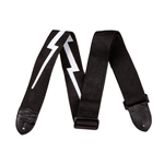 Fender 0990613106 Nylon Lightning Bolt Strap, Black/White, 2"