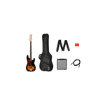 Affinity Series Precision Bass PJ Pack, Maple Fingerboard, Black, Gig Bag, Rumble 15 - 120V Black
