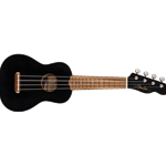 Fender 0971610706 Venice Soprano Uke, Walnut Fingerboard, Black