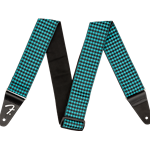 Fender 0990709057 Houndstooth Jacquard Strap, Teal, 2"