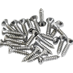 Fender 0994923000 Pickguard/Control Plate Mounting Screws (24) (Chrome)
