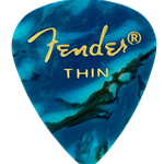 Fender 1980351708 Premium Celluloid 351 Shape Picks, Thin, Ocean Turquoise, 12-Pack