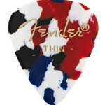 Fender 1980351750 Classic Celluloid, Confetti, 351 Shape, Thin, 12 Count