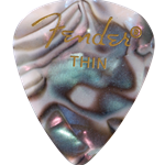 Fender 1980351757 Premium Celluloid 351 Shape Picks, Thin, Abalone, 12-Pack