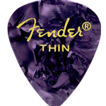 Fender 1980351776 Premium Celluloid 351 Shape Picks, Thin, Purple Moto, 12-Pack