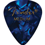 Fender 1980351802 Premium Celluloid 351 Shape Picks, Medium, Blue Moto, 12-Pack