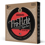 Daddario  EJ45-3D Pro-Arte Nylon Classical Guitar Strings, Normal Tension, 3 Sets