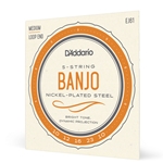 Daddario  EJ61 5-String Banjo Strings, Nickel, Medium 10-23