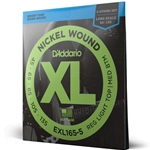 Daddario EXL1655 EXL165 5-String Nickel Wound Bass Guitar Strings, Custom Light, 45-135, Long Scale