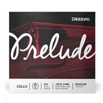Daddario J101234M D'Addario Prelude Cello Single D String, 3/4 Scale, Medium Tension