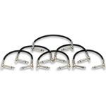 Hosa IRG-600.5 Guitar Patch Cable, Low-profile Right-angle to Same, 6 in, 6 pc