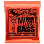 Ernie Ball P02838 Slinky Nickel Wound Long Scale 6-String Electric Bass Strings 32-130 Gauge