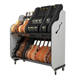 A&S BRD The Band Room Mobile Double-Stack Guitar & Case Rack