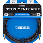 Boss 10ft / 3m Instrument Cable, Straight/Straight 1/4" Jack