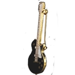 Harmony Jewelry FPP517GBK Les Paul Guitar Pin Gold/Black w/White Pickguard