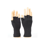 Long Wristed Fingerless Cotton Glove Black