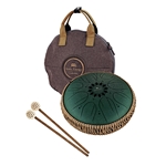 Meinl Sonic Energy Medium Octave Steel Tongue Drum, F# Minor, Dark Green