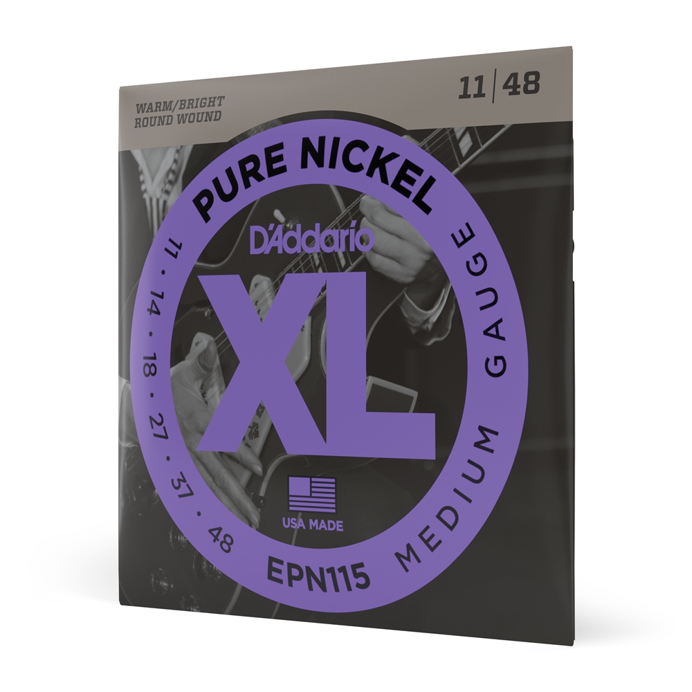 Daddario  EPN115 Pure Nickel Electric Guitar Strings, Blues/Jazz Rock, 11-48