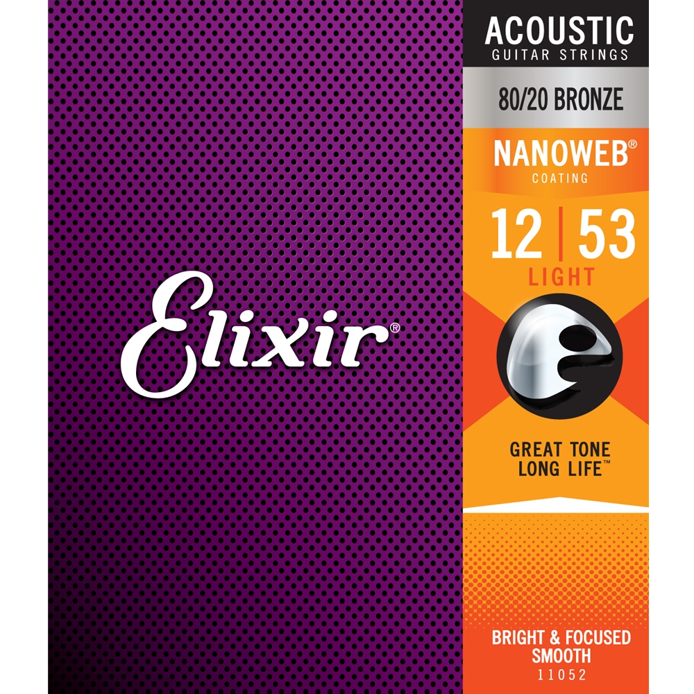 Elixir 11052 NANOWEB Acoustic 80/20 Bronze LT