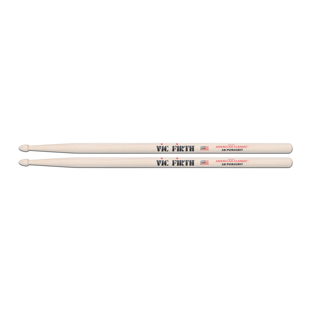 Vic Firth American Classic 5B Puregrit -- No Finish, Abrasive Wood Texture