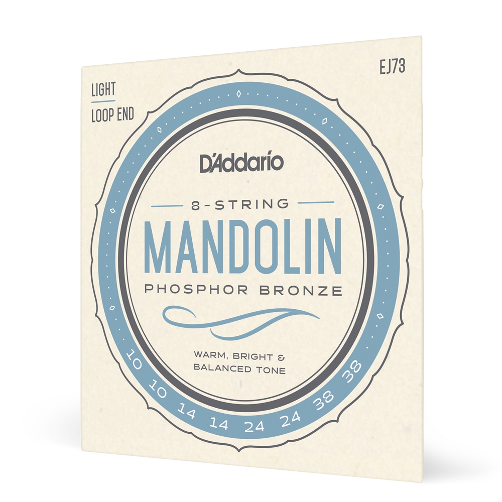 Daddario  EJ73 Mandolin Strings, Phosphor Bronze, Light, 10-38