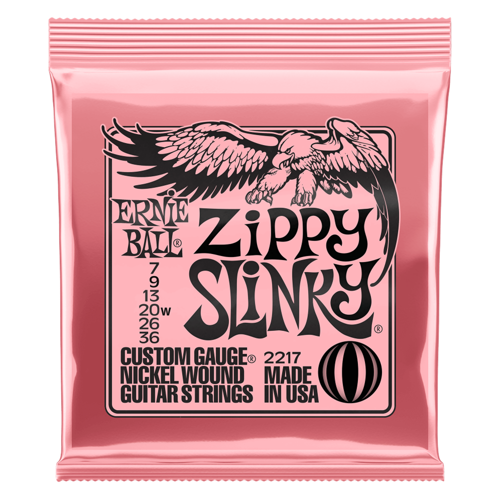 Ernie Ball P02217 Zippy Slinky Nickel Wound Electric Guitar Strings 7-36 Gauge