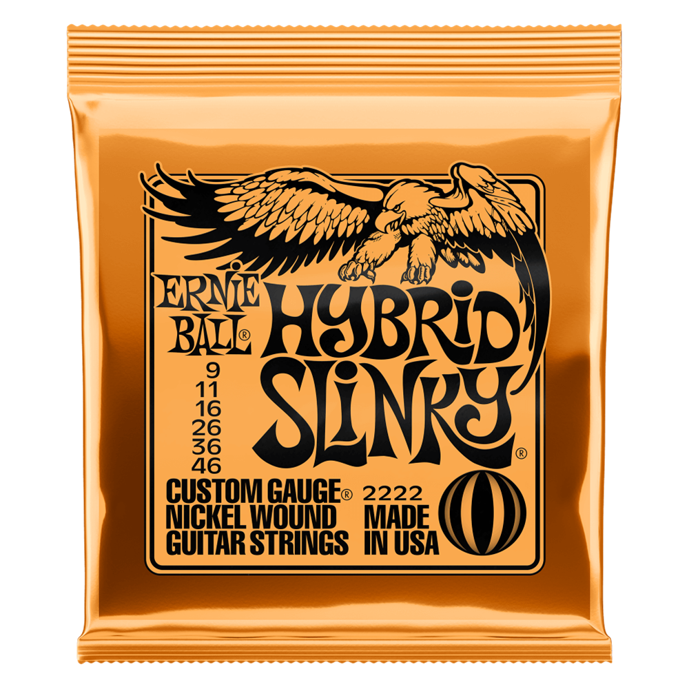 Ernie Ball P02222 Hybrid Slinky Nickel Wound Electric Guitar Strings 9-46 Gauge