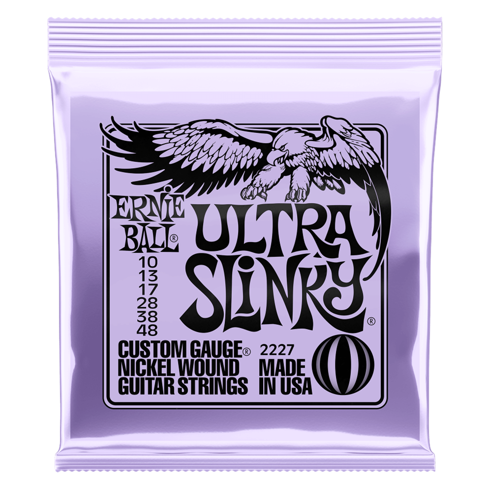 Ernie Ball P02227 Ultra Slinky Nickel Wound Electric Guitar Strings 10-48 Gauge