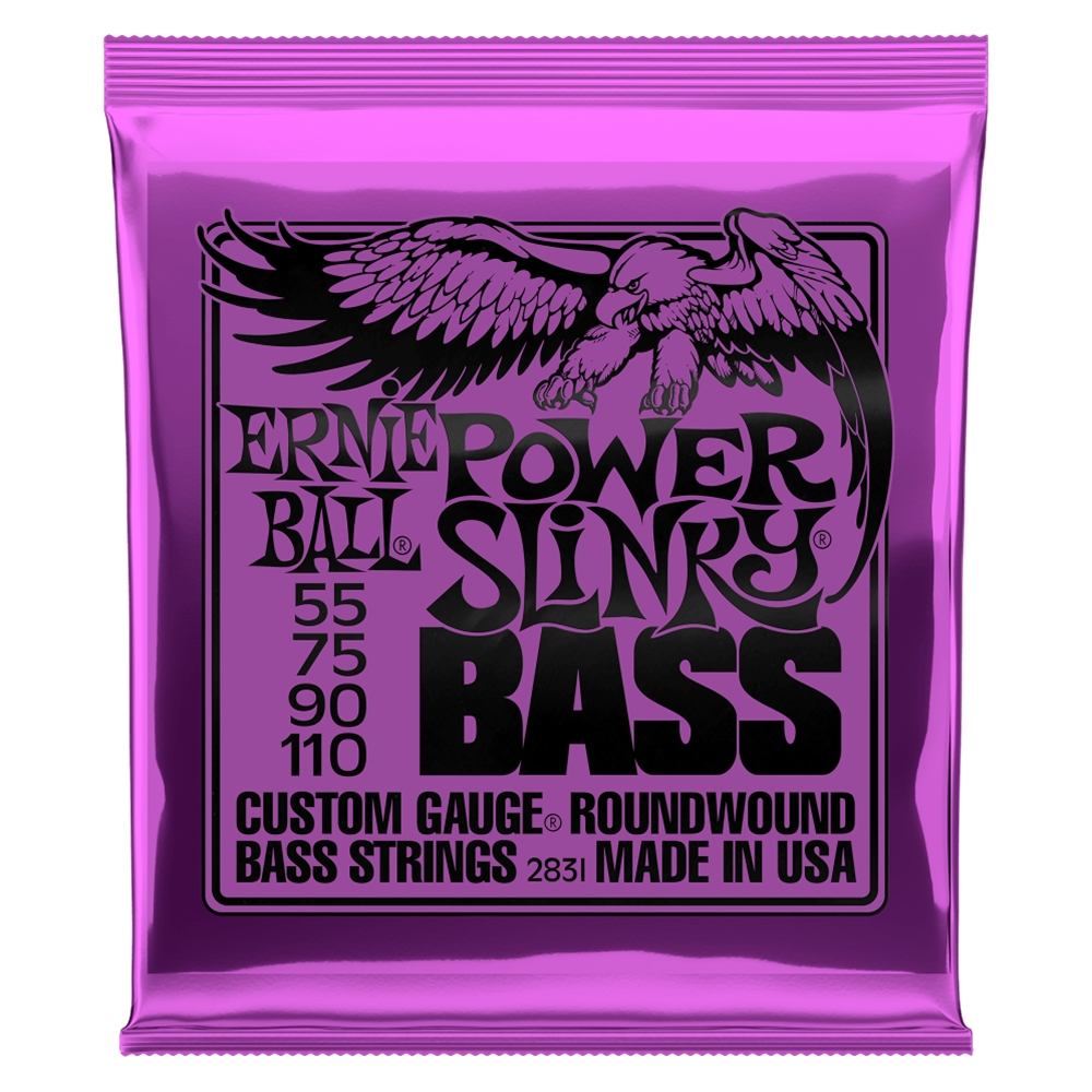 Ernie Ball P02831 Power Slinky Nickel Wound Electric Bass Strings 55-110 Gauge