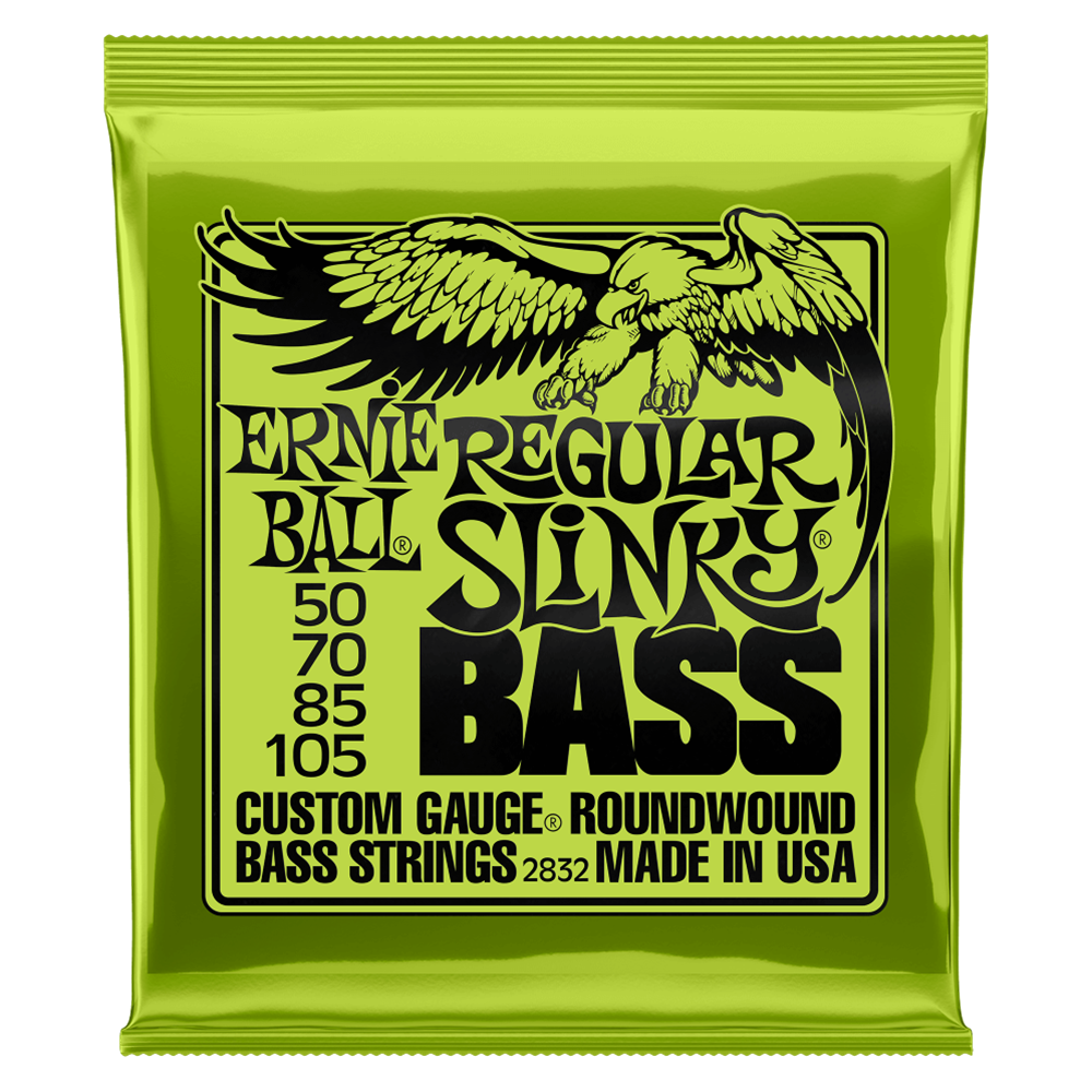 Ernie Ball P02832 Regular Slinky Nickel Wound Electric Bass Strings 50-105 Gauge