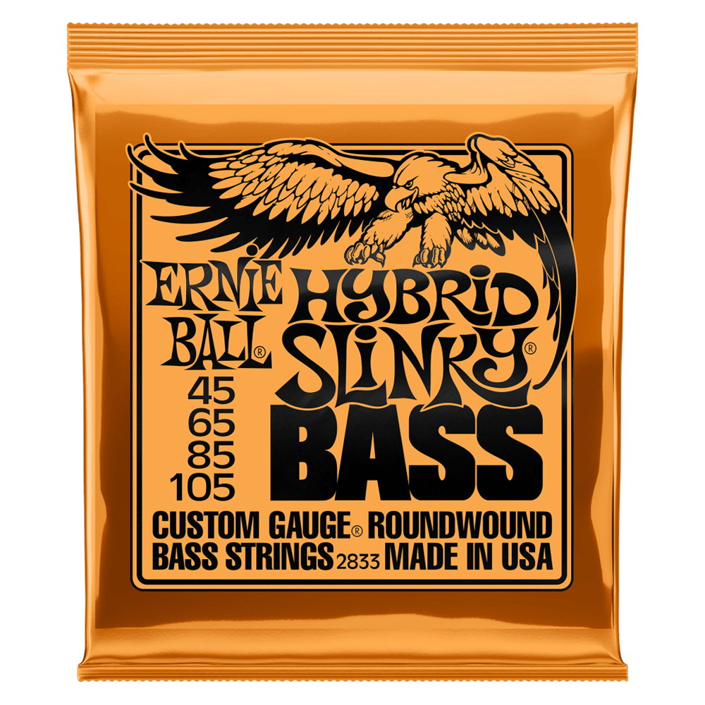 Ernie Ball P02833 Hybrid Slinky Nickel Wound Electric Bass Strings 45-105 Gauge