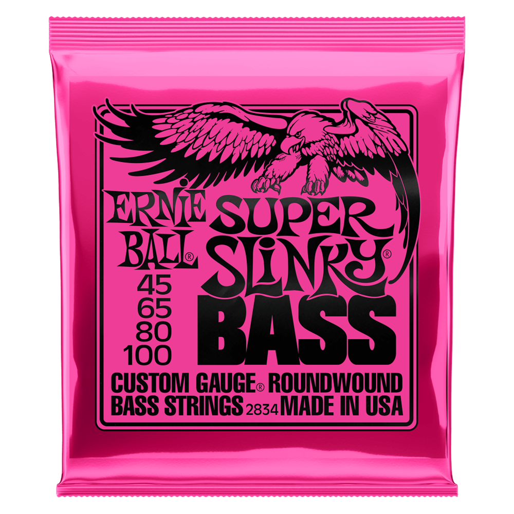 Super Slinky Nickel Wound Electric Bass Strings 45-100 Gauge