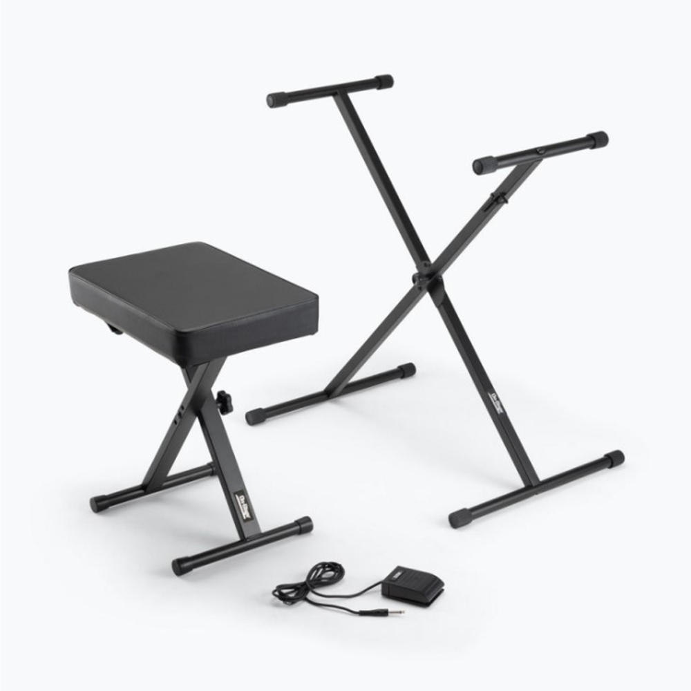 On-Stage KPK6520CB Keyboard Stand and Bench Pack with Keyboard Sustain Pedal