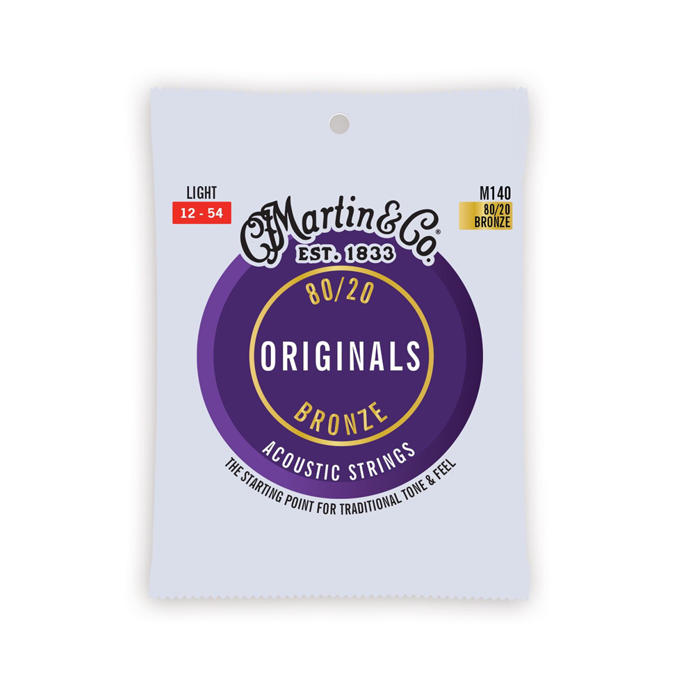 Martin M140 Original 80/20 Bronze Light Acoustic Strings 012 - 054