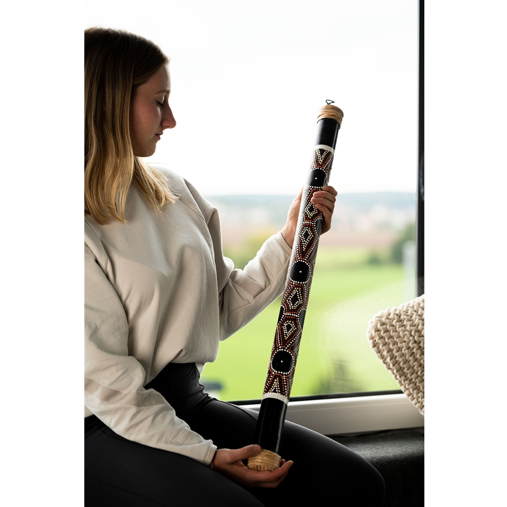 Meinl Sonic Energy Black Dot-Painted Bamboo Rainstick, Medium 24"