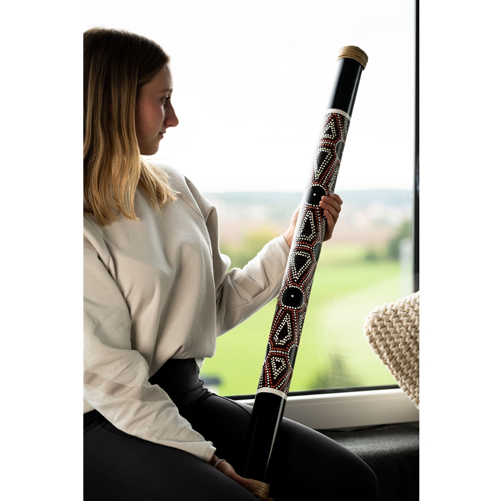Meinl Sonic Energy Black Dot-Painted Bamboo Rainstick, Large 39.8"