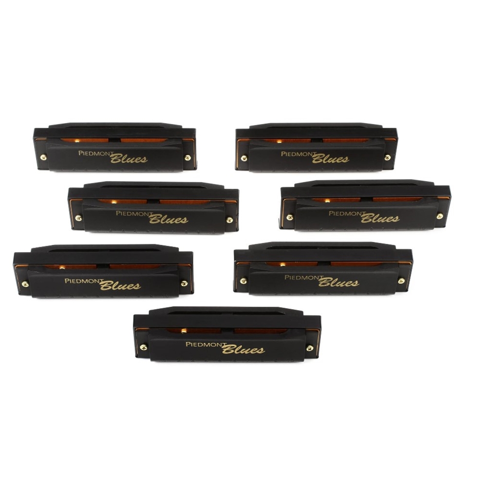 Hohner Piedmont Blues Harmonica Set 7-piece with Case