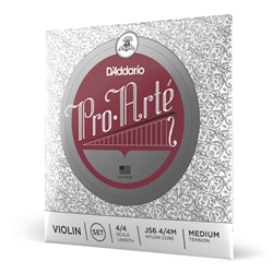 Daddario J564/4 D'Addario Pro-Arte Violin String Set, 4/4 Scale, Medium Tension