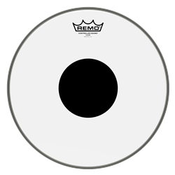 13" Controlled Sound Clear Black Dot Drumhead - Top Black Dot