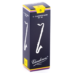 Vandoren CR12-5 Bass Clarinet Traditional Reeds (5-Pack)
