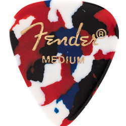 Fender 1980351850 Classic Celluloid, Confetti, 351 Shape, Medium, 12 Count