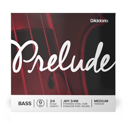 Daddario J61134M D'Addario Prelude Bass Single G String, 3/4 Scale, Medium Tension