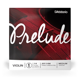 Daddario J81114M D'Addario Prelude Violin Single E String, 1/4 Scale, Medium Tension