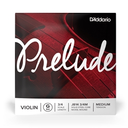 Daddario J81434M D'Addario Prelude Violin Single G String, 3/4 Scale, Medium Tension