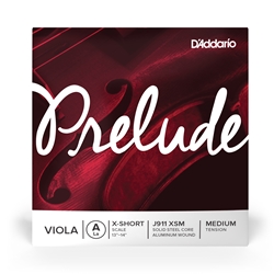 Daddario J911XSM D'Addario Prelude Viola Single A String, Extra Short Scale, Medium Tension